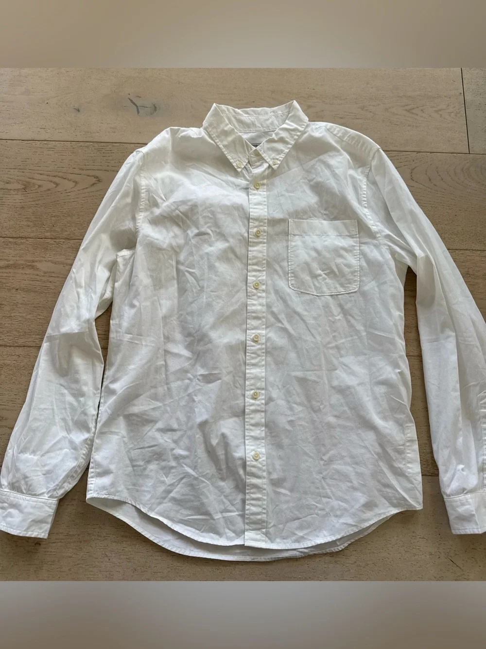 Outerknown Organic Cotton Shirt White Button Down Men's M Oxford - Picture 4 of 9